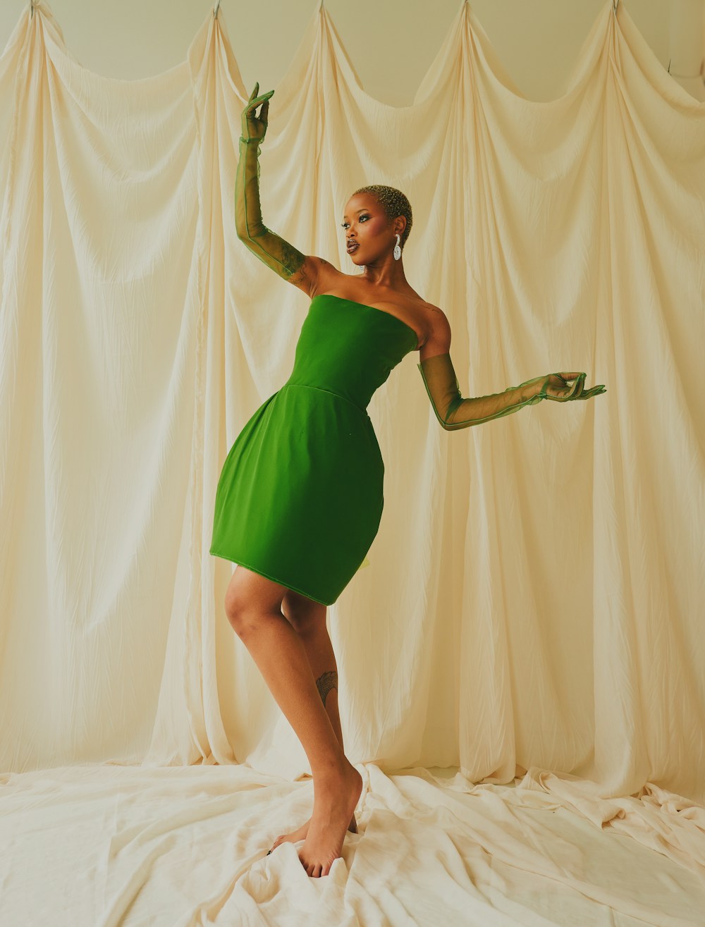 A green occasion dress